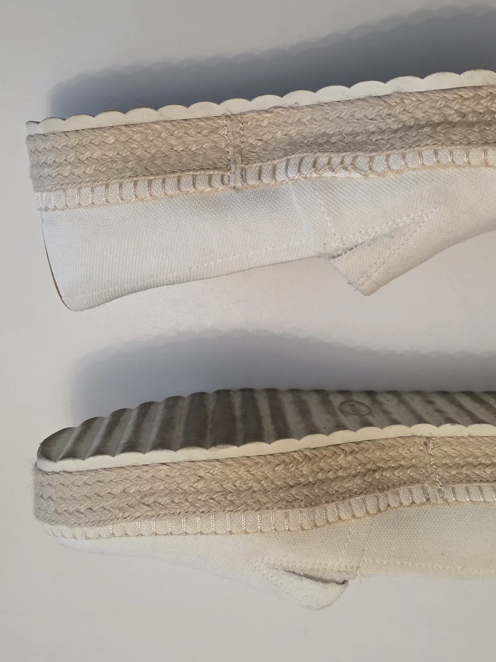 Dr. Scholl's Cream Canvas Slip-On Espadrille Flats